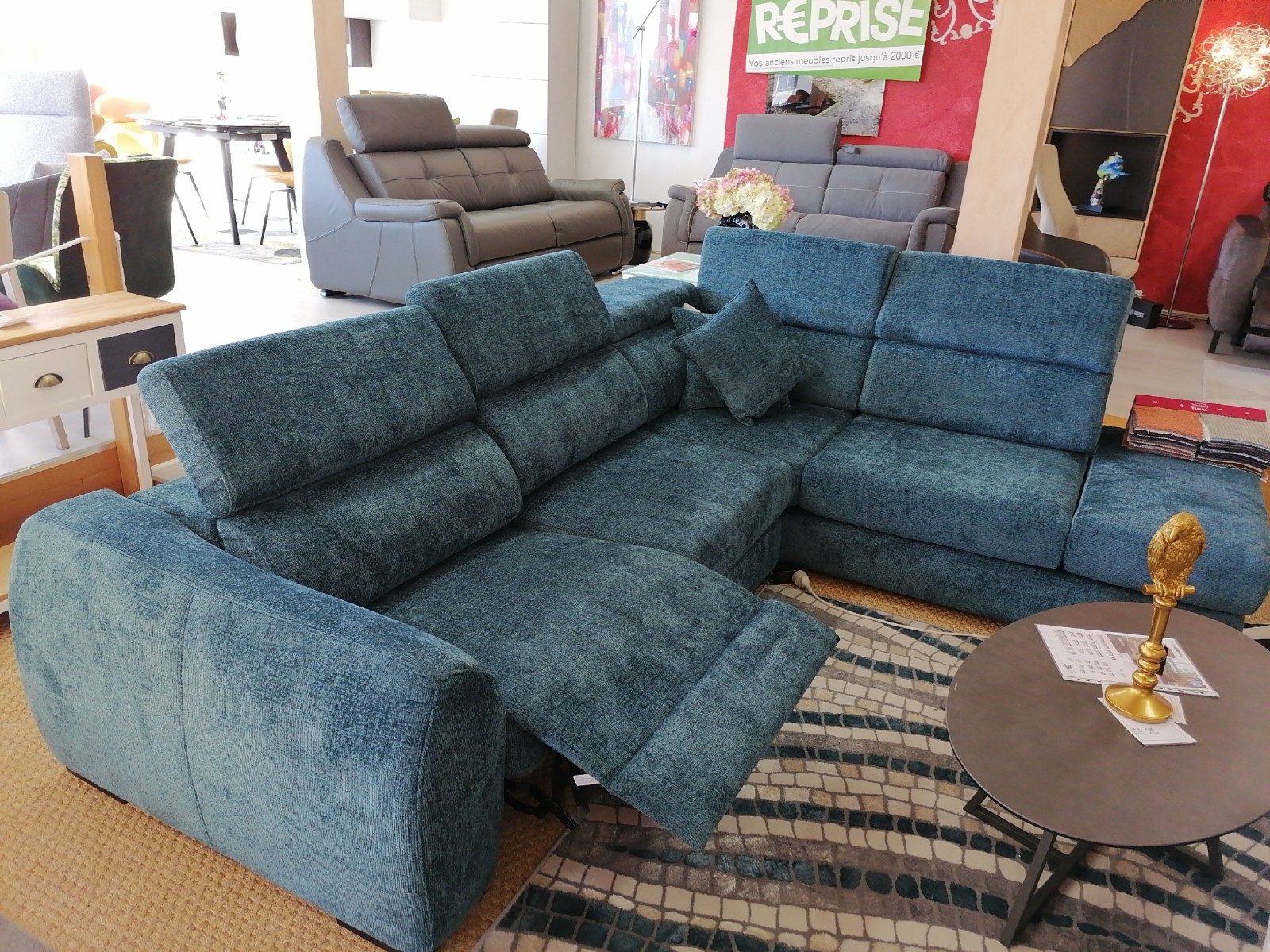 Canapé d angle avec relaxation lorgues