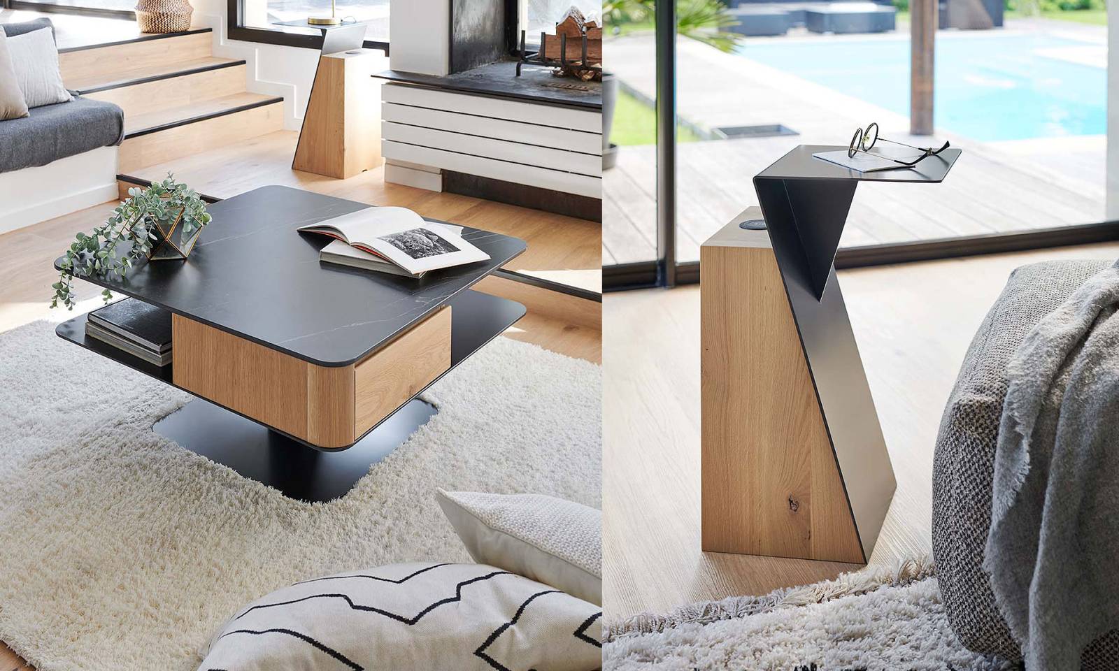 TABLE BASSE ET GUÉRIDON VOLGA