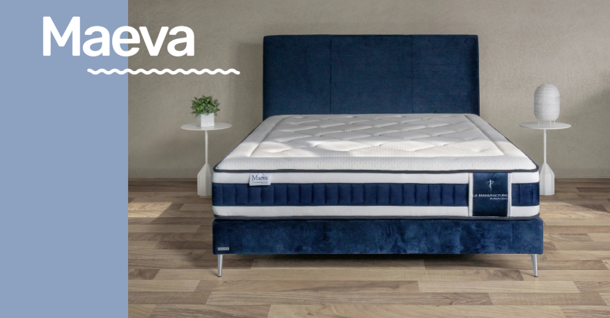 Matelas Maeva – Confort morphologique 28 cm avec ViscoGel et mousse profilée 5 cm