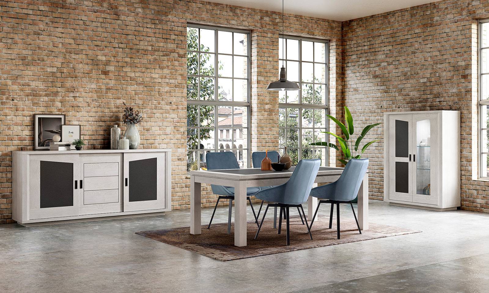 Table de repas ENFILADE 3 PORTES EN BOIS