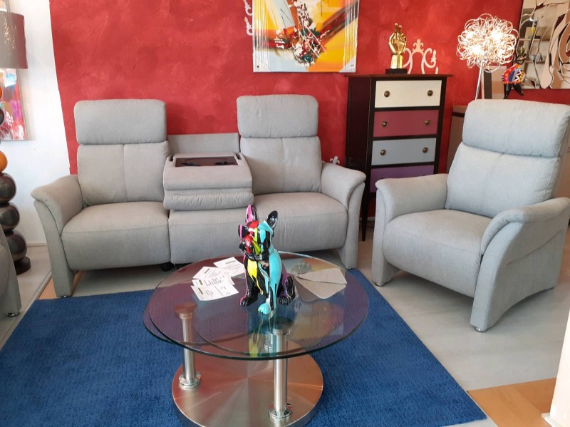 Canapé 3 places électrique avec bar